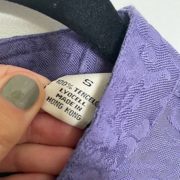 French Laundry Purple Button Up Blouse - Picture 3 of 4